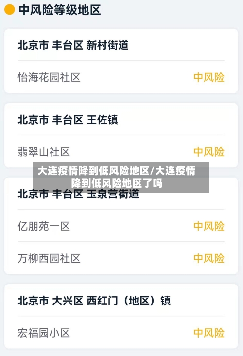 大连疫情降到低风险地区/大连疫情降到低风险地区了吗-第2张图片