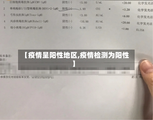 【疫情呈阳性地区,疫情检测为阳性】-第2张图片