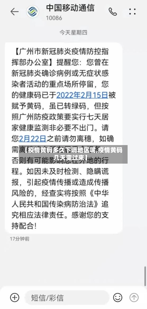 【疫情黄码多久下调地区呢,疫情黄码几天变过来】-第2张图片