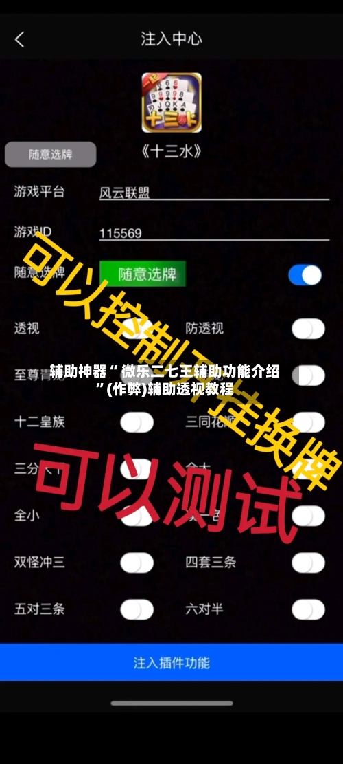 辅助神器“ 微乐二七王辅助功能介绍	”(作弊)辅助透视教程-第3张图片