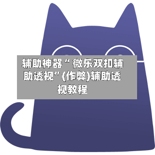 辅助神器“ 微乐双扣辅助透视”(作弊)辅助透视教程-第2张图片