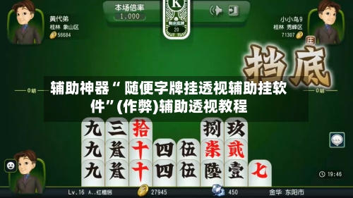 辅助神器“ 随便字牌挂透视辅助挂软件”(作弊)辅助透视教程