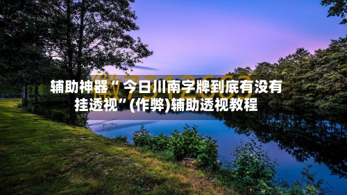 辅助神器“ 今日川南字牌到底有没有挂透视”(作弊)辅助透视教程-第3张图片
