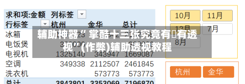 辅助神器“ 掌酷十三张究竟有沒有透视”(作弊)辅助透视教程-第2张图片