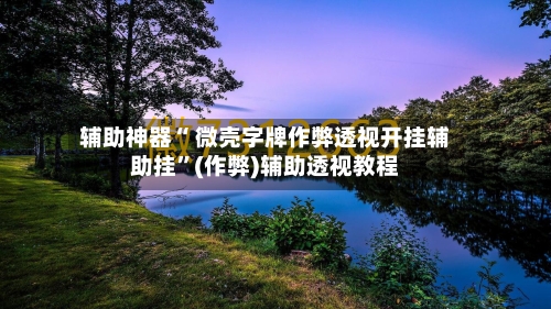辅助神器“ 微壳字牌作弊透视开挂辅助挂”(作弊)辅助透视教程-第3张图片