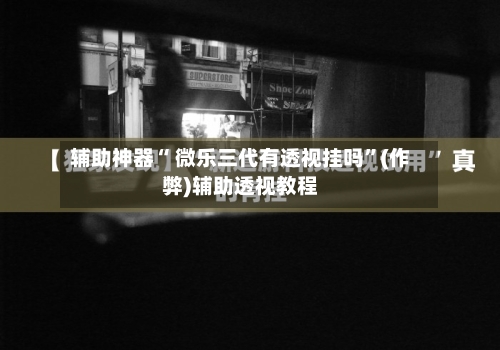 辅助神器“ 微乐三代有透视挂吗”(作弊)辅助透视教程-第2张图片