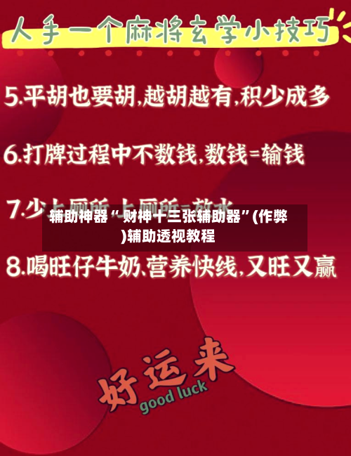 辅助神器“ 财神十三张辅助器”(作弊)辅助透视教程-第2张图片