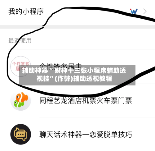 辅助神器“ 财神十三张小程序辅助透视挂	”(作弊)辅助透视教程-第2张图片