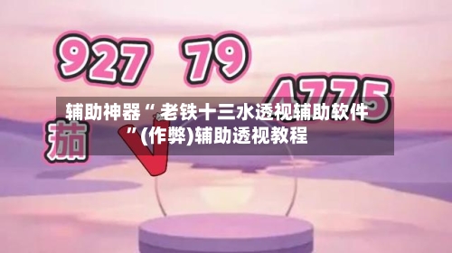 辅助神器“ 老铁十三水透视辅助软件”(作弊)辅助透视教程-第2张图片