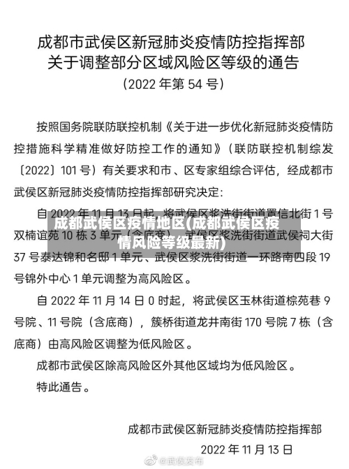 成都武侯区疫情地区(成都武侯区疫情风险等级最新)