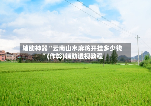 辅助神器“云南山水麻将开挂多少钱	”(作弊)辅助透视教程-第2张图片