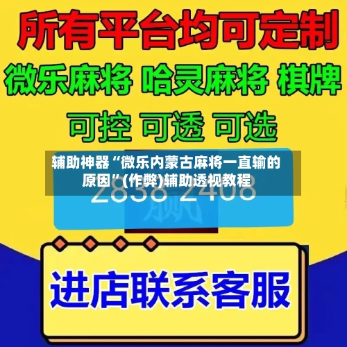 辅助神器“微乐内蒙古麻将一直输的原因”(作弊)辅助透视教程