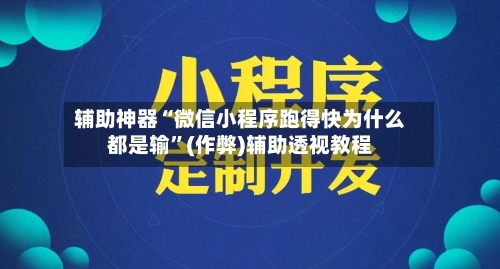 辅助神器“微信小程序跑得快为什么都是输”(作弊)辅助透视教程-第3张图片