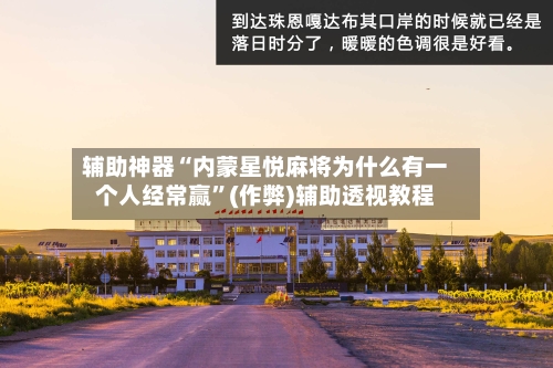 辅助神器“内蒙星悦麻将为什么有一个人经常赢”(作弊)辅助透视教程-第3张图片